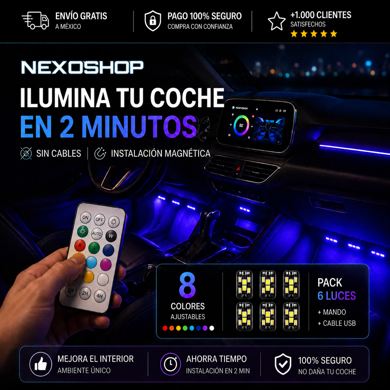 Kit Premium Iluminación Ambiental LED RGB